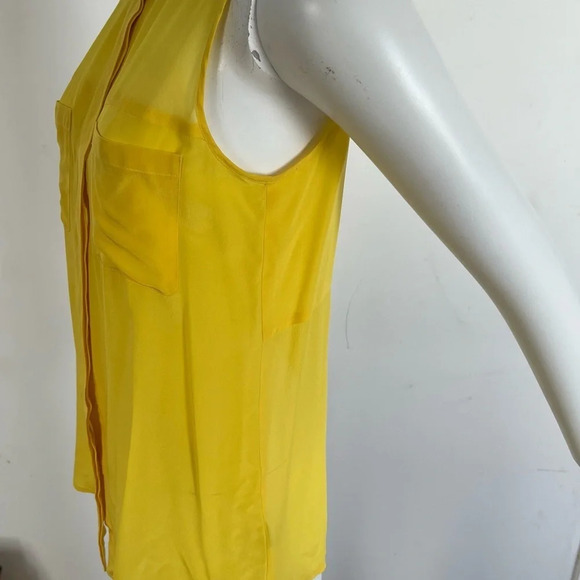 Anthropologie Broadway and Broome Yellow Women’s Silk Sleeveless Top Size Small - Picture 2 of 8